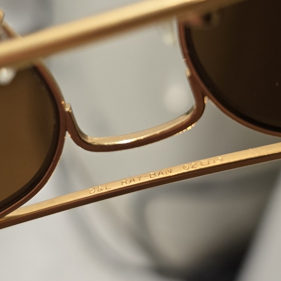 Vintage B&L RAY BAN Made In USA Gold Plated Aviator Sunglasses - Picture 5 of 5